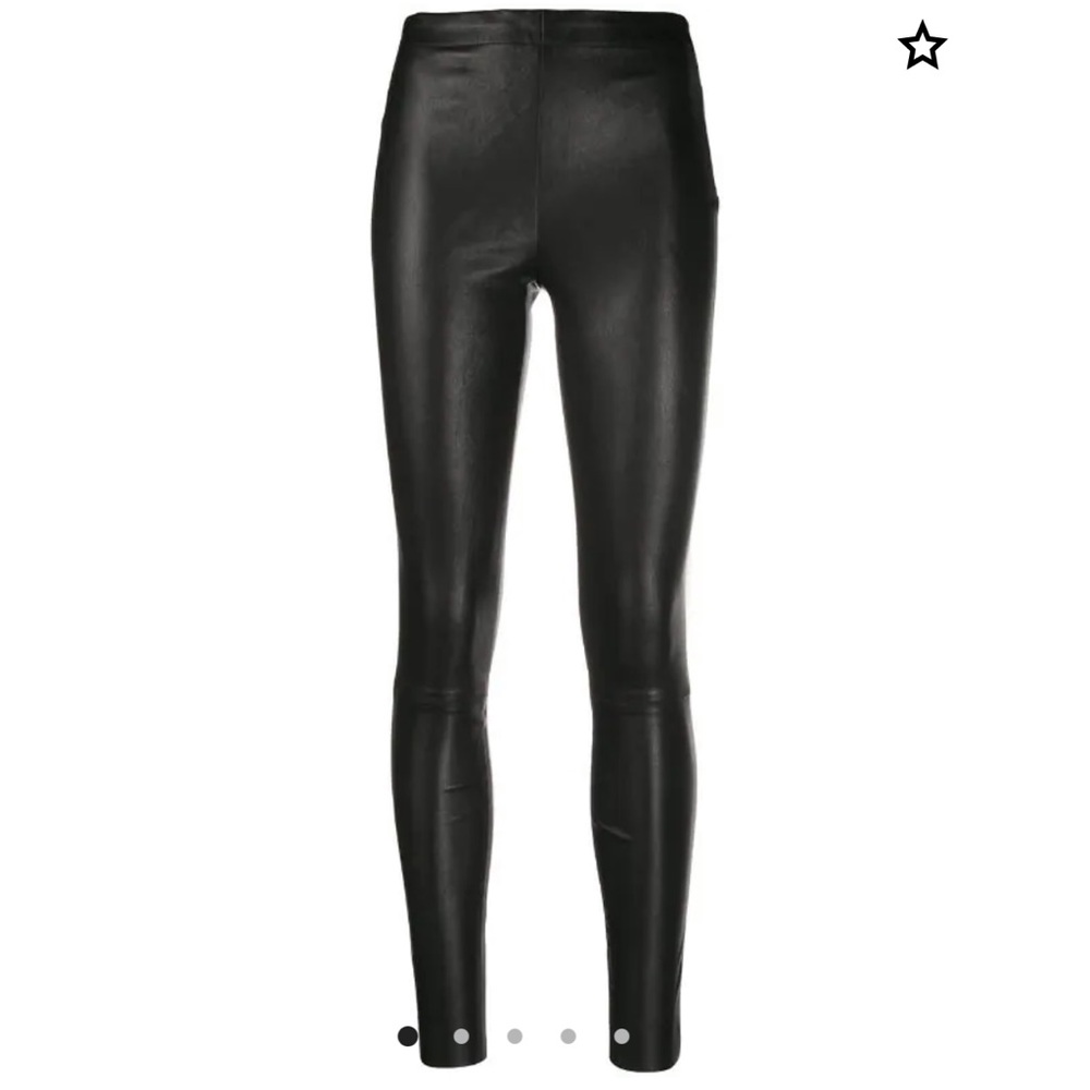 Alice & Olivia Lambskin Fitted Leggings